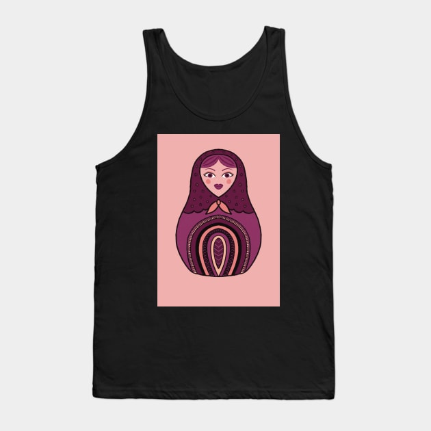 All the Pink Russian Doll Tank Top by Slepowronski